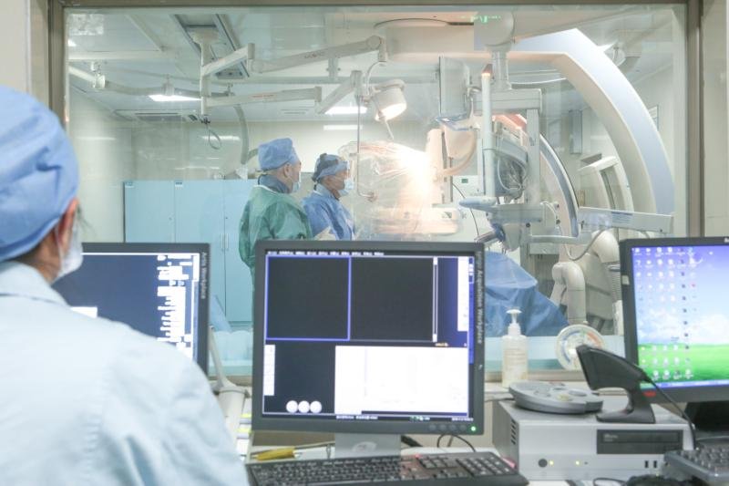 Interventional treatment room at Guangzhou Fuda Cancer Hospital