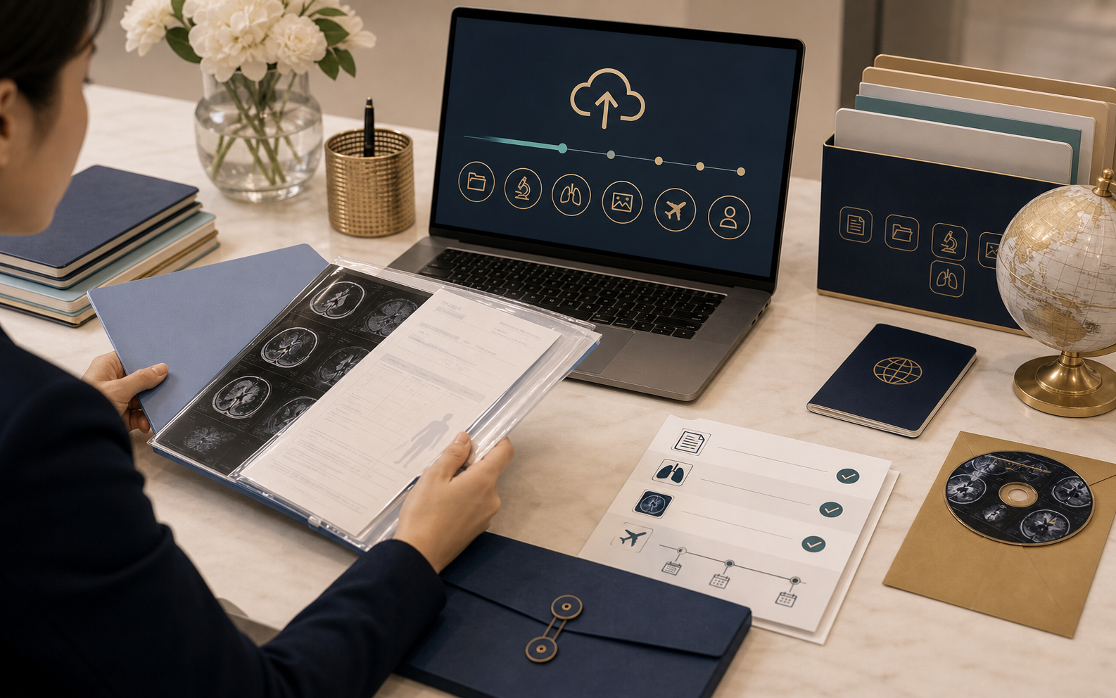 Medical record upload and case intake