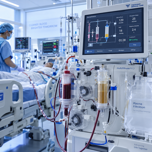 Medical equipment demonstrating blood purification therapy for refractory ulcerative colitis treatment