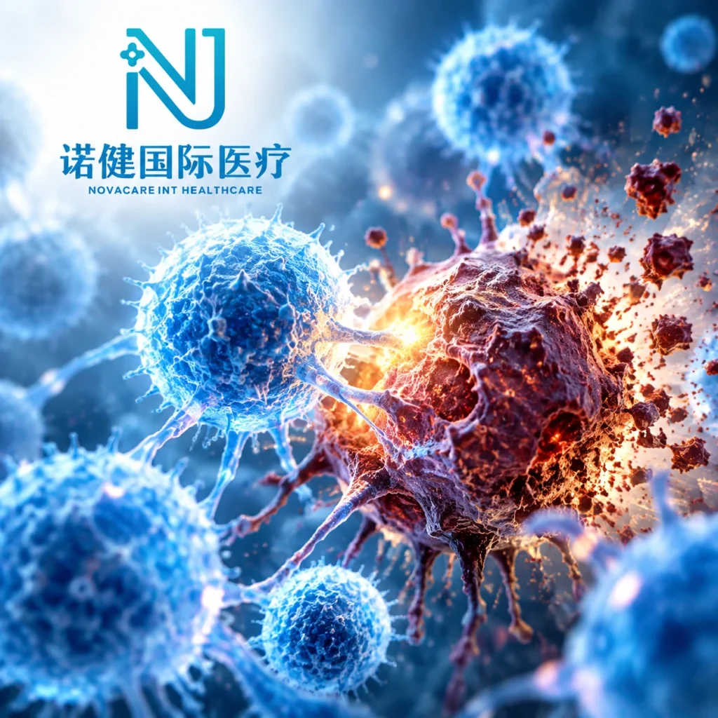 Microscopic visualization of biological immunotherapy targeting lung cancer cells after resistance
